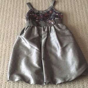 Girl’s Silver Holiday Dress
